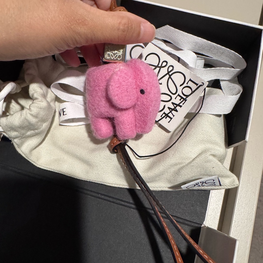 Loewe Pink Elephant Bag Charm